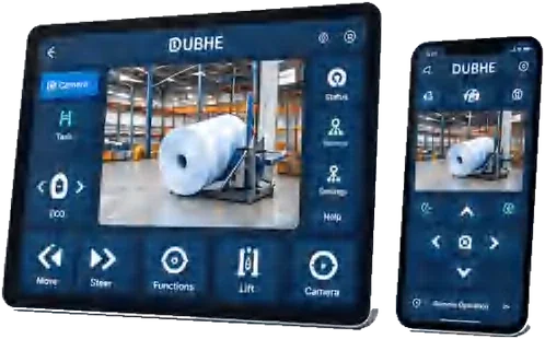 Tablet and smartphone remote-control interface illustration