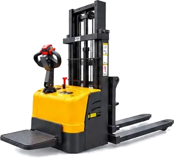 Stand-on electric stacker