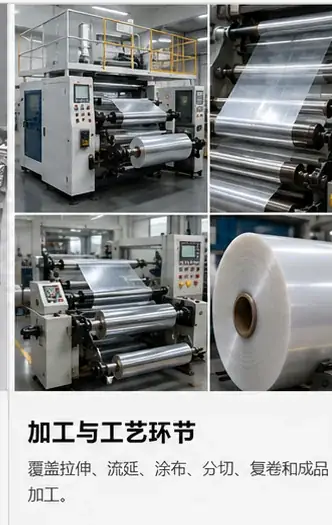 Film processing equipment and coating, laminating and slitting process routes