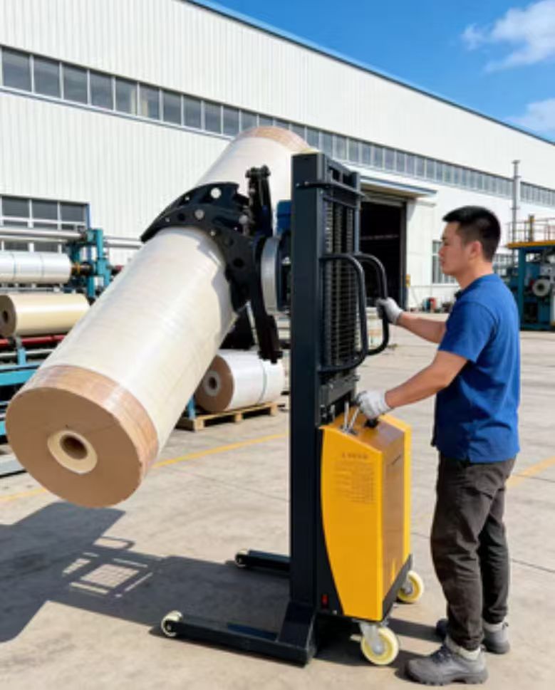 Paper roll clamping and handling